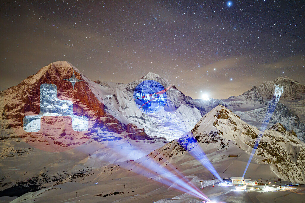 APTOPIX Switzerland Art Mountain Mars Mission